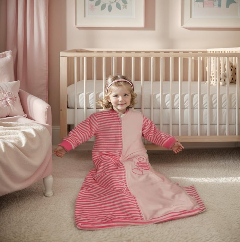 BLOOMSTAR Long Sleeve Sleep Sack Toddler (2-5t) Warm Cotton Velvet, Tog 2.0, Baby Sleeping Bag Withy Arms Infant Sleeved Wearable Blanket Sleeper, Large and Long,4 Seasons, Soft - Image 2
